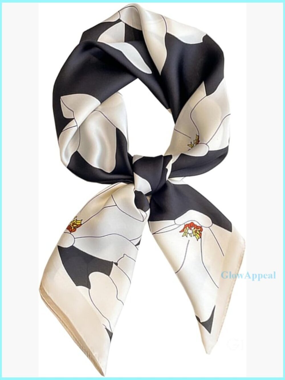 27.5" Square Satin Scarf Lightweight Polyester Head Wrap Shawl